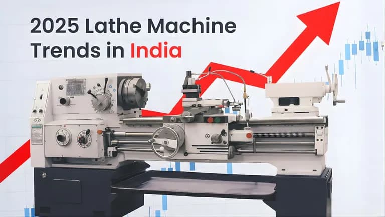 2025 Lathe Machine Trends in India featuring a heavy-duty Hi-Cut precision lathe, imported from Taiwan by ATPL to provide reliable metal turning for industrial workshops.