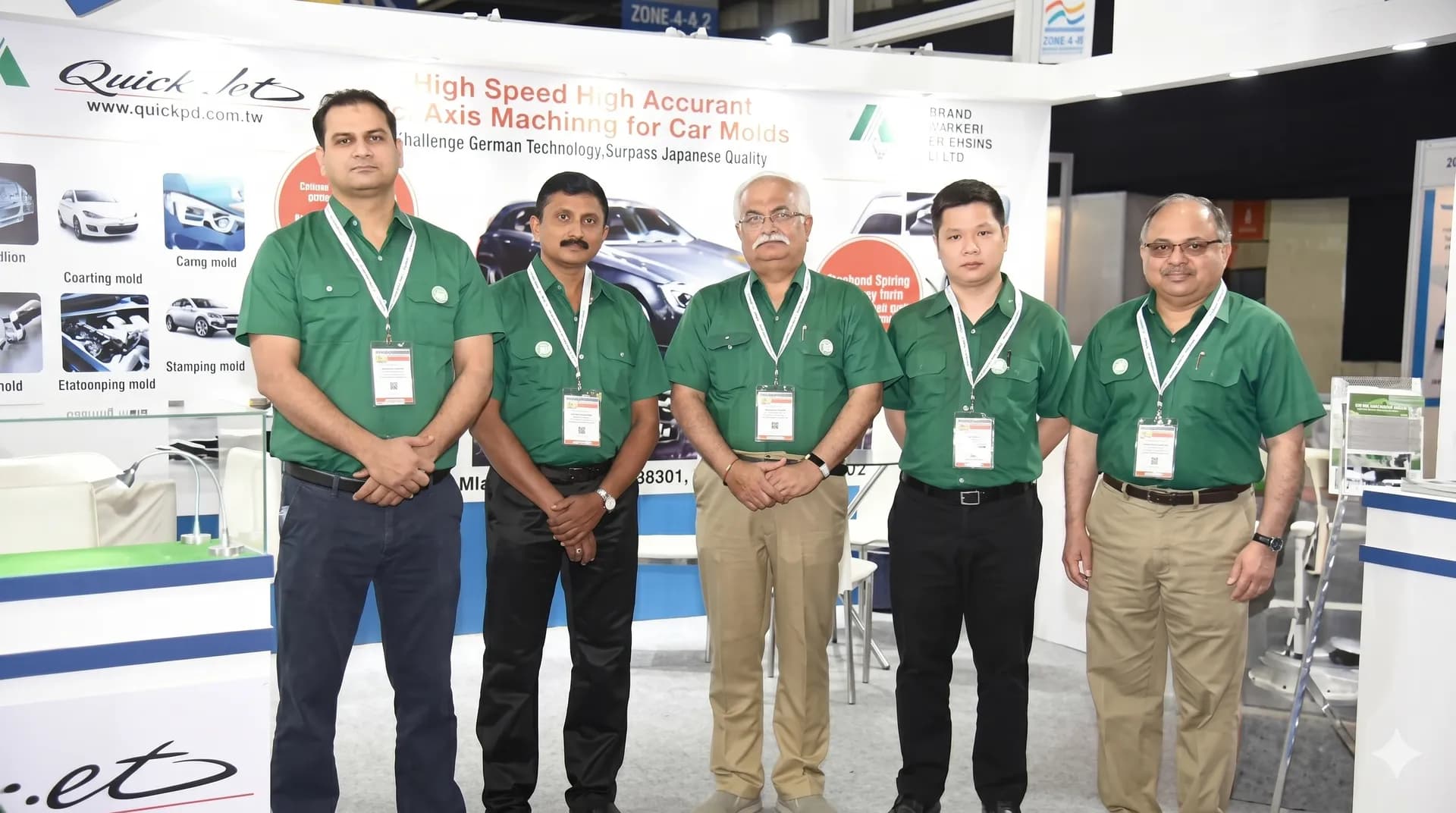 Team atpl with quickjet team at Machine expo