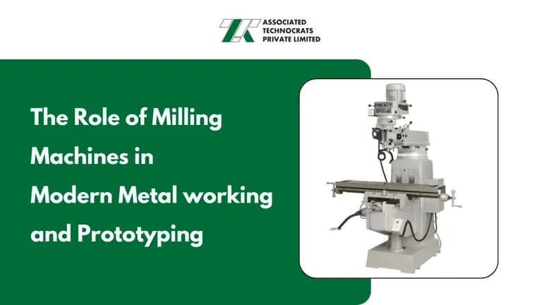 Industrial conventional milling machine supplied by ATPL, utilized for precise manual metalworking and heavy-duty prototyping in tool rooms across India.
