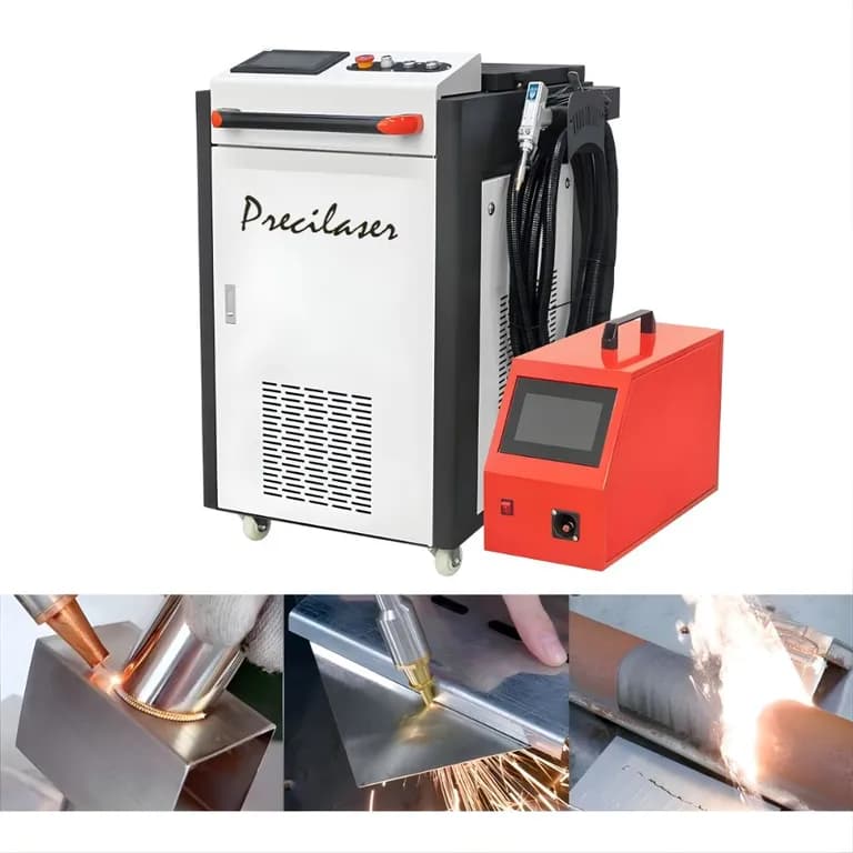A highly versatile 3-in-1 Hand Held Laser Welding Machine designed for precise metal fusing, cutting, and laser rust removal. This portable laser welding machine streamlines fabrication workflows, ensuring flawless joints and exceptional ROI for shops needing a reliable laser cleaning machine.