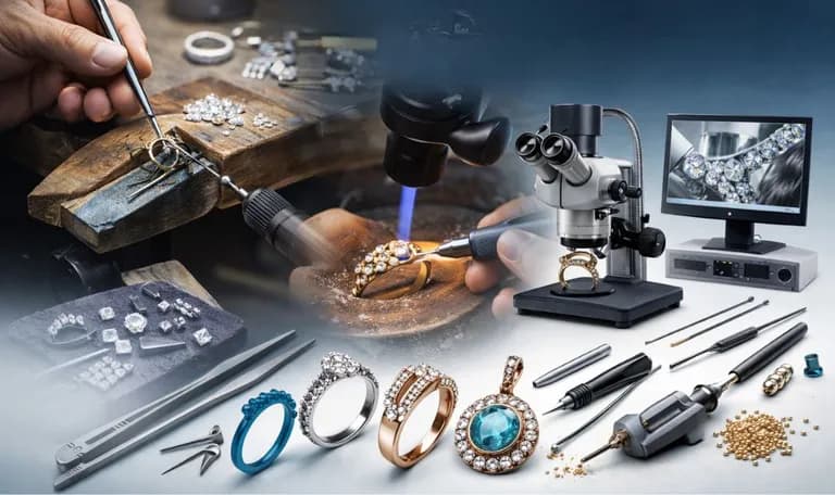 Precision jewellery laser welding machines and gold laser soldering equipment utilized for micro-soldering and fine precious metal manufacturing.