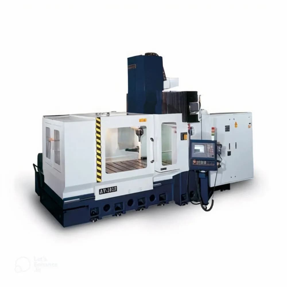 A heavy-duty Quick jet Double Column Machining Center featuring a high-speed FISCHER spindle up to 36,000 RPM. This premium double column vmc machine supports up to 4000 kg table loads, ensuring precise finishing and exceptional ROI for Automotive Parts Manufacturing.