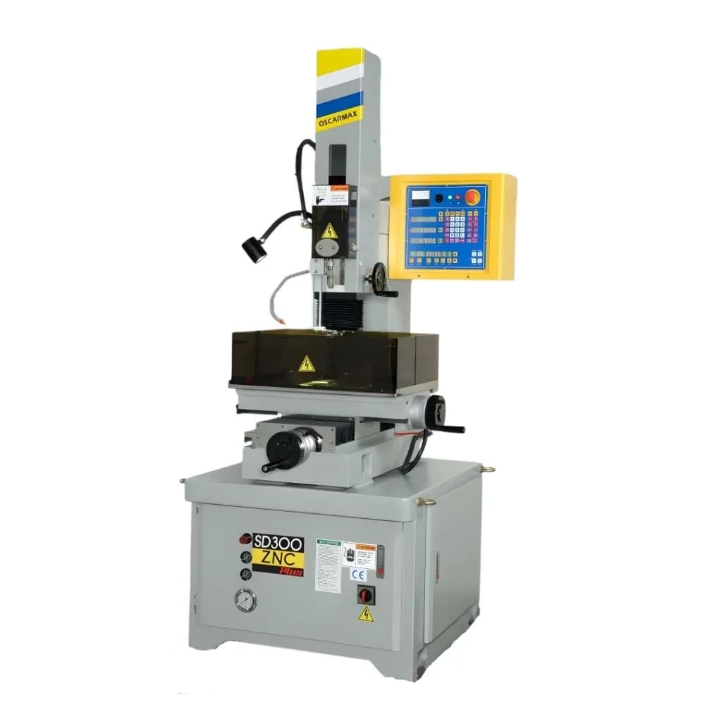 A highly precise SD ZNC MICRO DRILL EDM featuring FUZZY logic for automatic parameter adjustments. This robust EDM Drilling Machine supports up to 1000 kg workpieces, delivering rapid cycle times and exceptional ROI for industrial High Speed Small Hole Drill EDM applications.