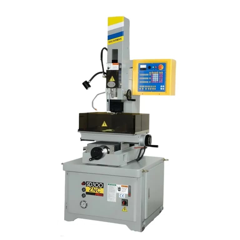 A highly precise SD ZNC MICRO DRILL EDM featuring FUZZY logic for automatic parameter adjustments. This robust EDM Drilling Machine supports up to 1000 kg workpieces, delivering rapid cycle times and exceptional ROI for industrial High Speed Small Hole Drill EDM applications.
